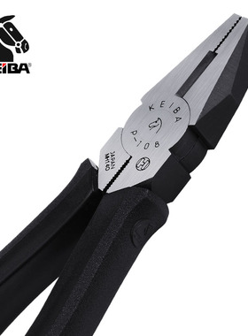 正品日本马牌KEIBA电工平嘴钳老虎钳6寸7寸8寸平咀钳P-106/107108