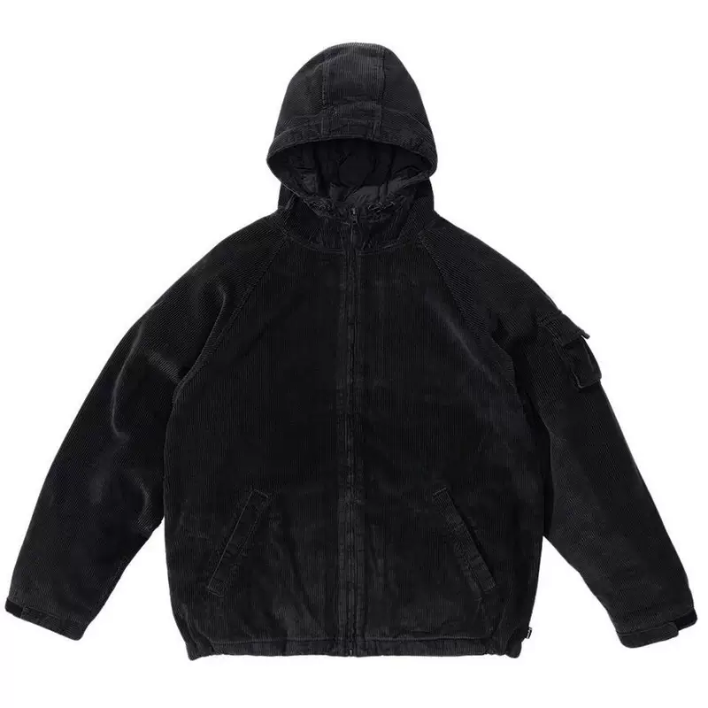 Arc Corduroy Hooded Jacket 灯芯绒 夹棉外套 黑 S M L XL