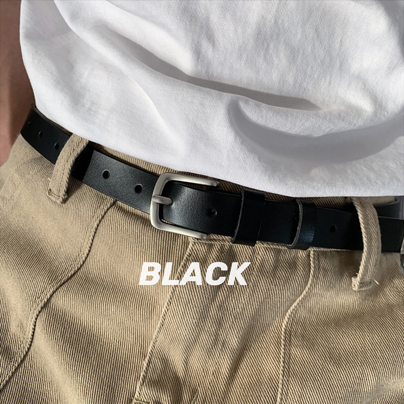 日本无印MUJ新款头层牛皮细腰带