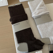 浣熊绒踩脚袜套女冬羊毛保暖针织显瘦韩系配勃肯鞋 堆堆腿套护脚踝