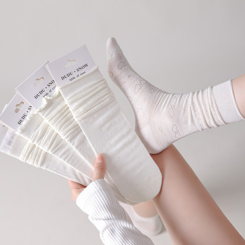 桑蚕丝冰丝袜子女透气中筒月子袜