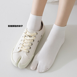 二指短袜子女短筒分趾袜二趾袜夏季薄款猪蹄鞋日式木屐袜人字拖袜