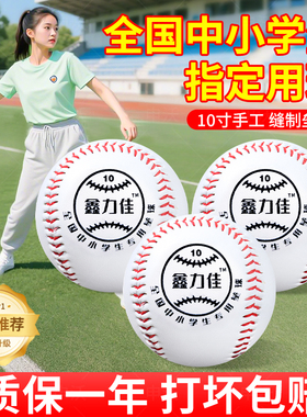 垒球小学生专用10寸12寸软式硬棒球训练球中考标准运动会比赛投掷