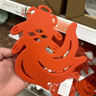 IKEA宜家弗斯达锅垫金鱼16x16厘米喜庆锅垫防滑防烫餐垫硅橡胶垫