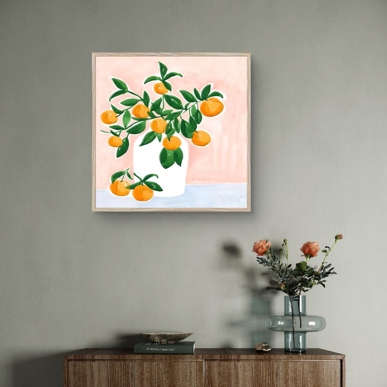 工厂电商家居装饰画帆布印刷木框简约现代室内花卉装饰挂画图片