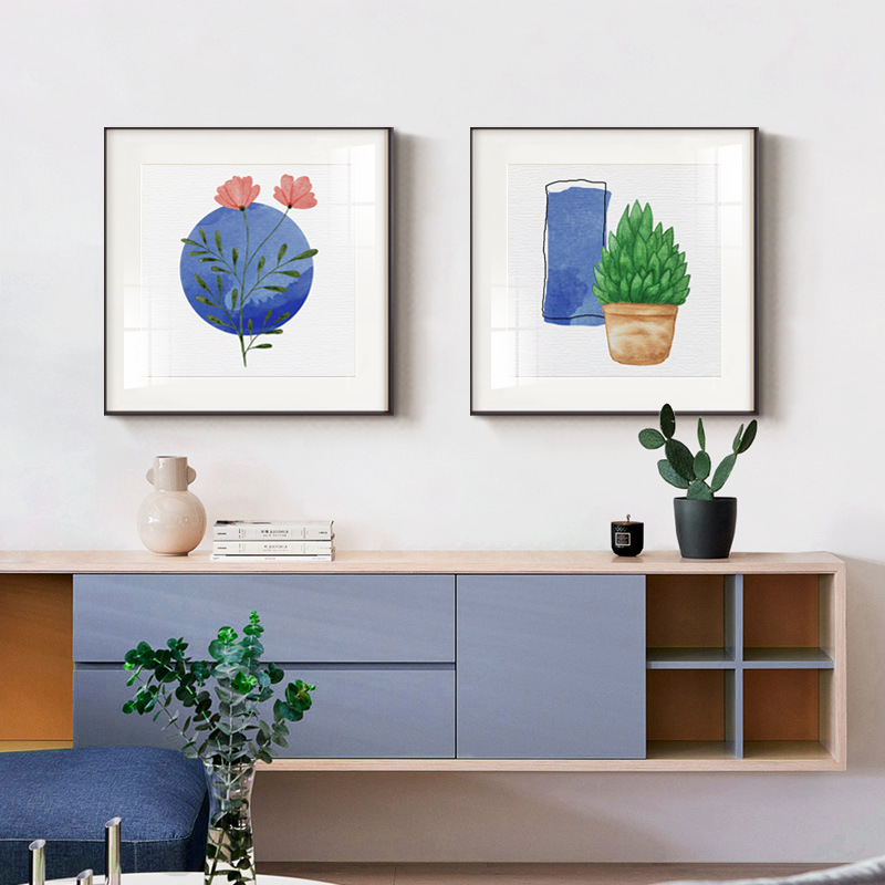 花间剪影 北欧简约客厅装饰画现代抽象壁画酒店餐厅卧室艺术挂画图片