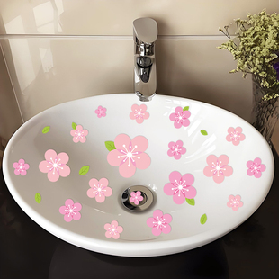 洗手台贴纸遮丑防水卫生间自粘墙纸厕所装 饰画翻新墙贴画遮丑浴室