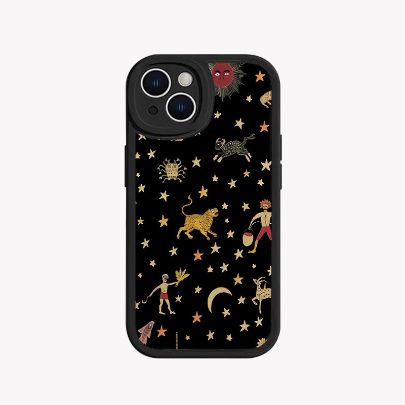 艺术感设计师适用iPhone16promax苹果15新款mate60华为p70荣耀200小羊皮手机壳13opporeno