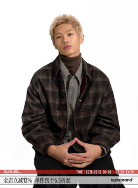 【双面穿】TGNS仿麂皮夹克男春季美式设计感长袖工装女生翻领外套