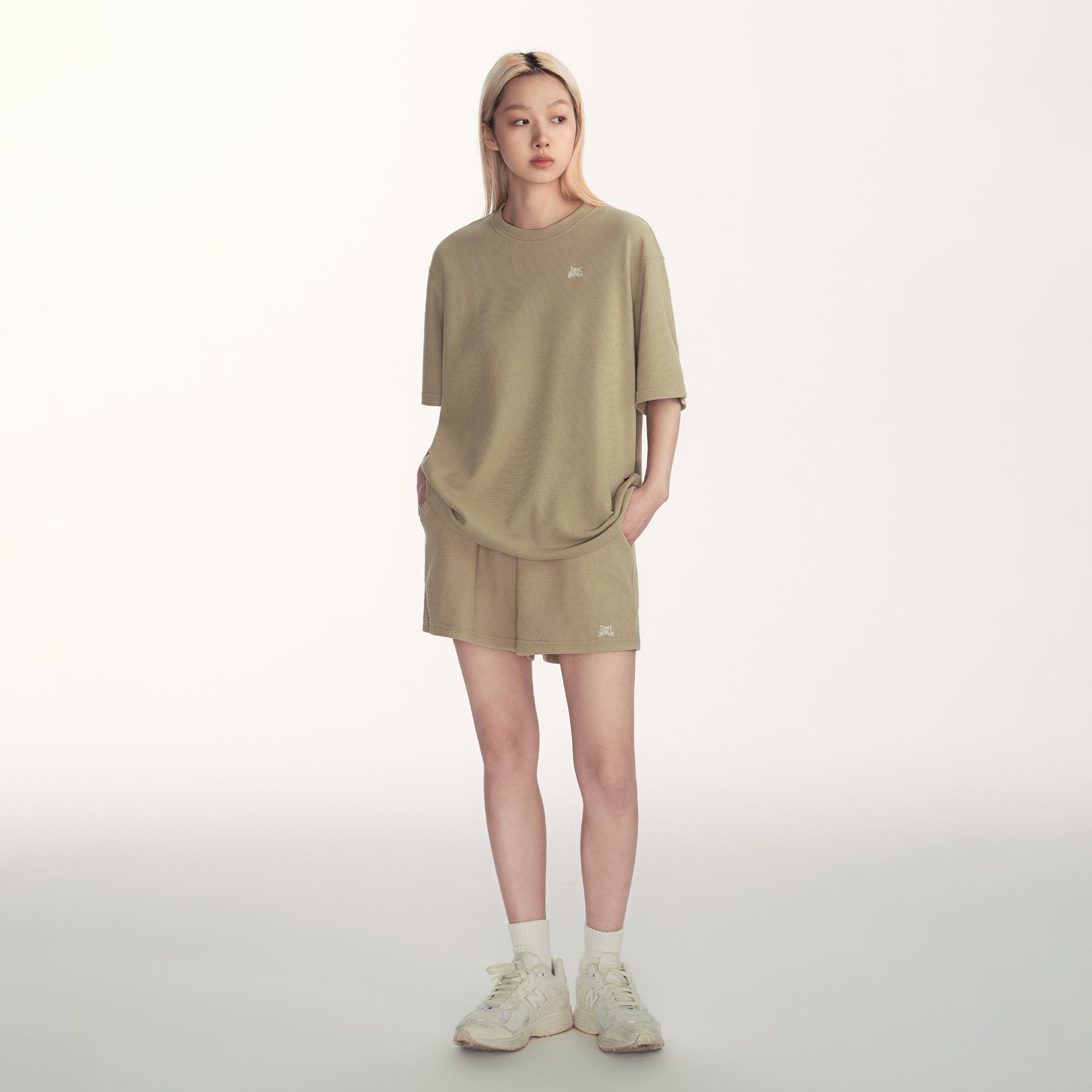 基础套装TGNS华夫格慵懒风运动服