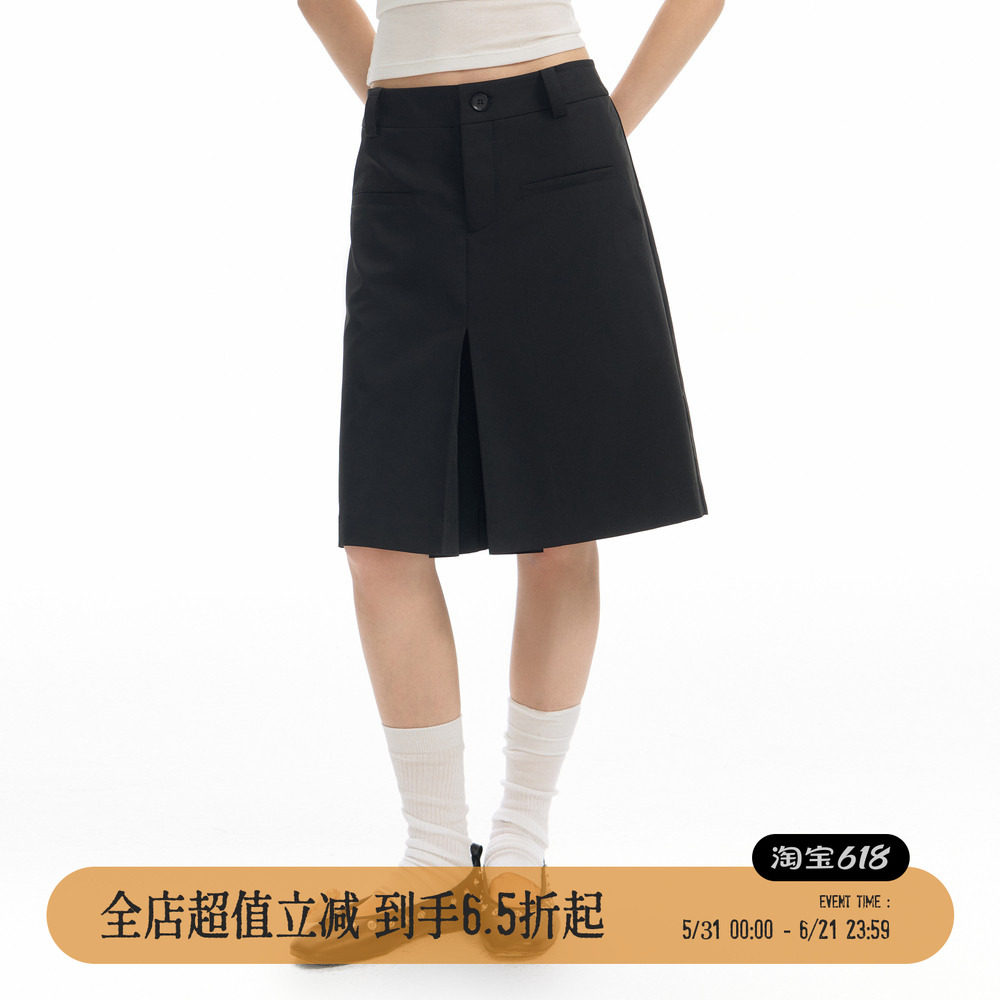 TGNS休闲短西裤西装短裤女款情侣款显瘦宽松夏季时尚感黑色短裤