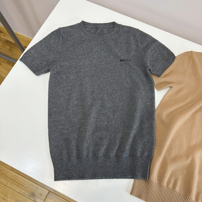 羊毛羊绒针织短袖上衣女