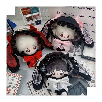 棉花娃娃10cm15厘米娃衣兔莉丝暗黑蝴蝶结连体衣可爱衣服着替换装