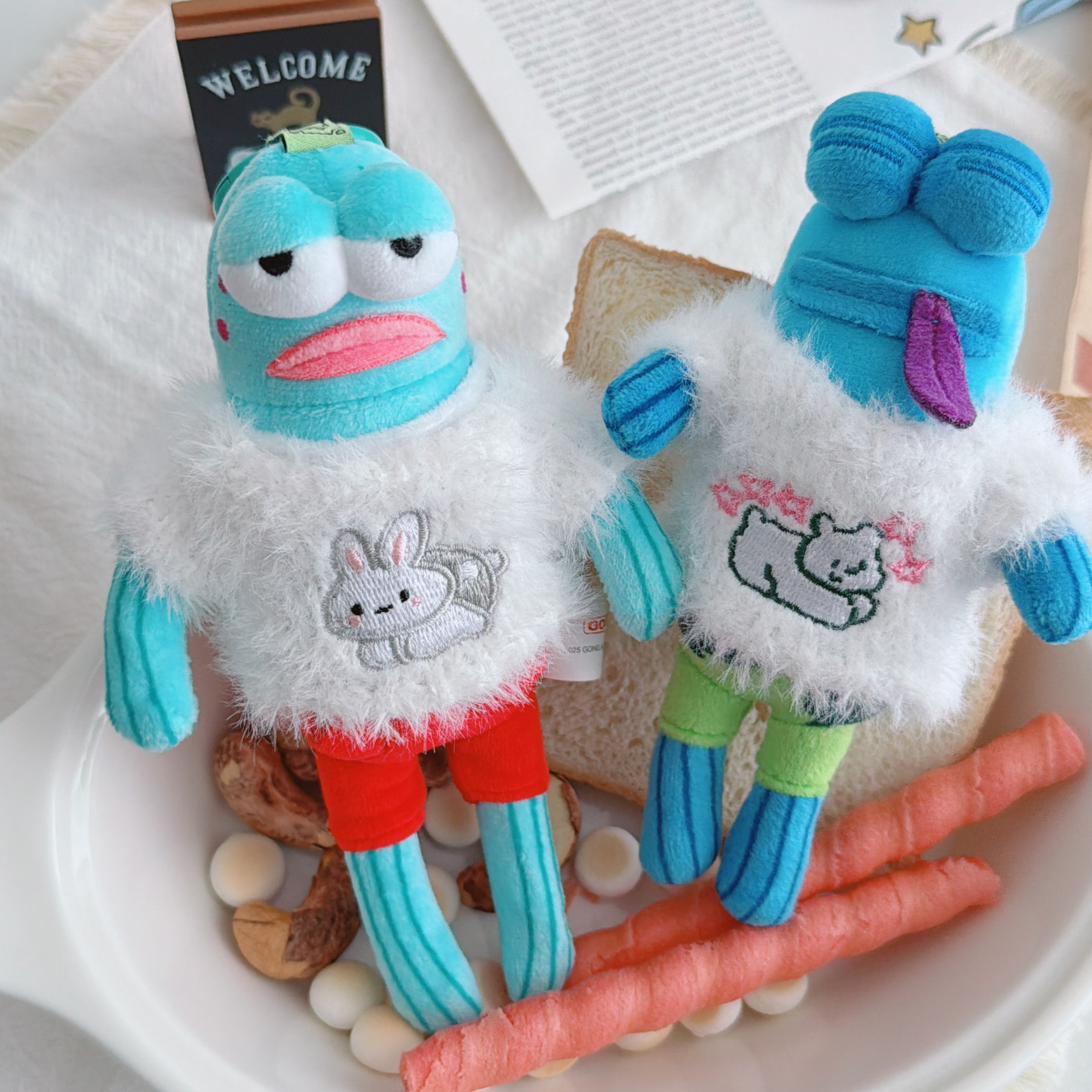 仅售衣服】比奇堡的居民娃衣服打工鱼娃衣白色毛衣酷酷鱼娃衣着替