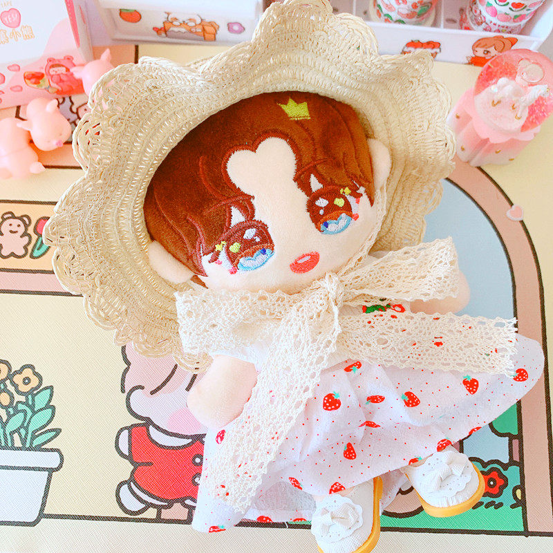 现货清凉夏日套装连衣裙短袖短裤衣服20厘米套装20cm娃衣明星娃