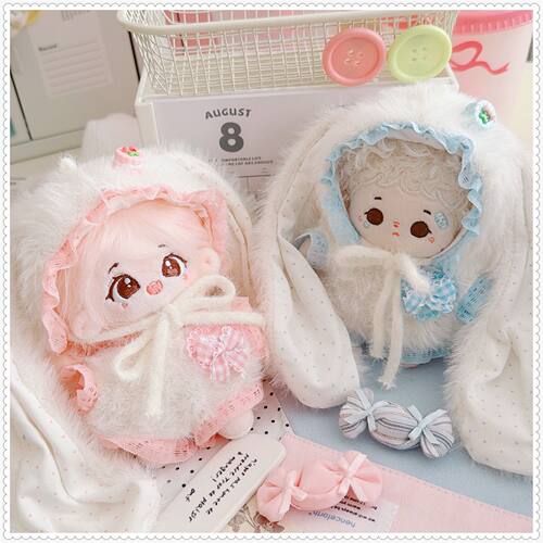 10cm/15cm棉花娃娃海星周可可捶捶体浮梦娃衣可爱毛绒兔子连体衣