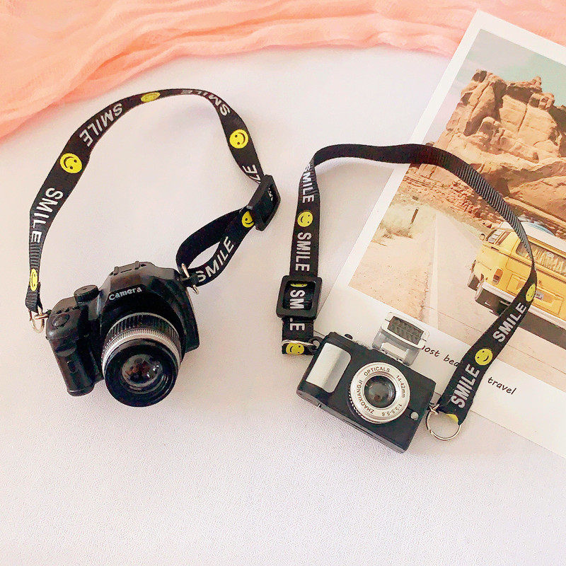 现货20cm明星娃娃玩偶可爱单反相机潮流背包可闪光电动玩具相机