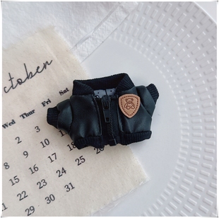 装扮衣服10cm娃衣比奇堡的居民雪莉玫露露大笨狗长腿KT皮夹克外套