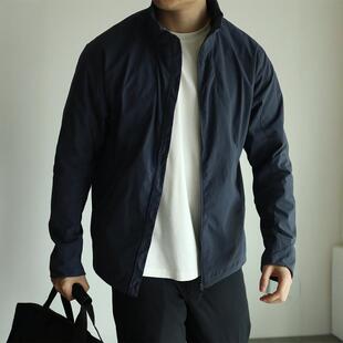 休闲薄款轻量化立领斜纹防风夹克春秋冬商务外套户外通勤外衣男装
