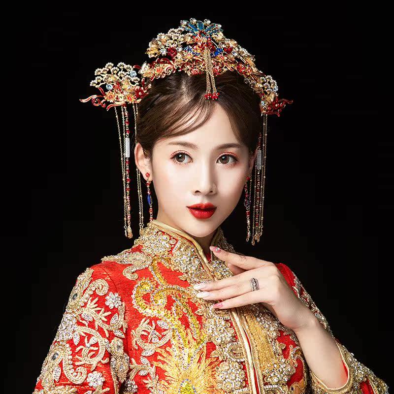中式婚纱凤冠霞帔头式	履锿肥谓峄楣抛胺⑹翁鬃按笃锕优涫纹|ruв категории Украшения,ювелирные изделия, шпилька - от Buy2taobao.com для оказания профессиональной услуги покупки агента Taobao