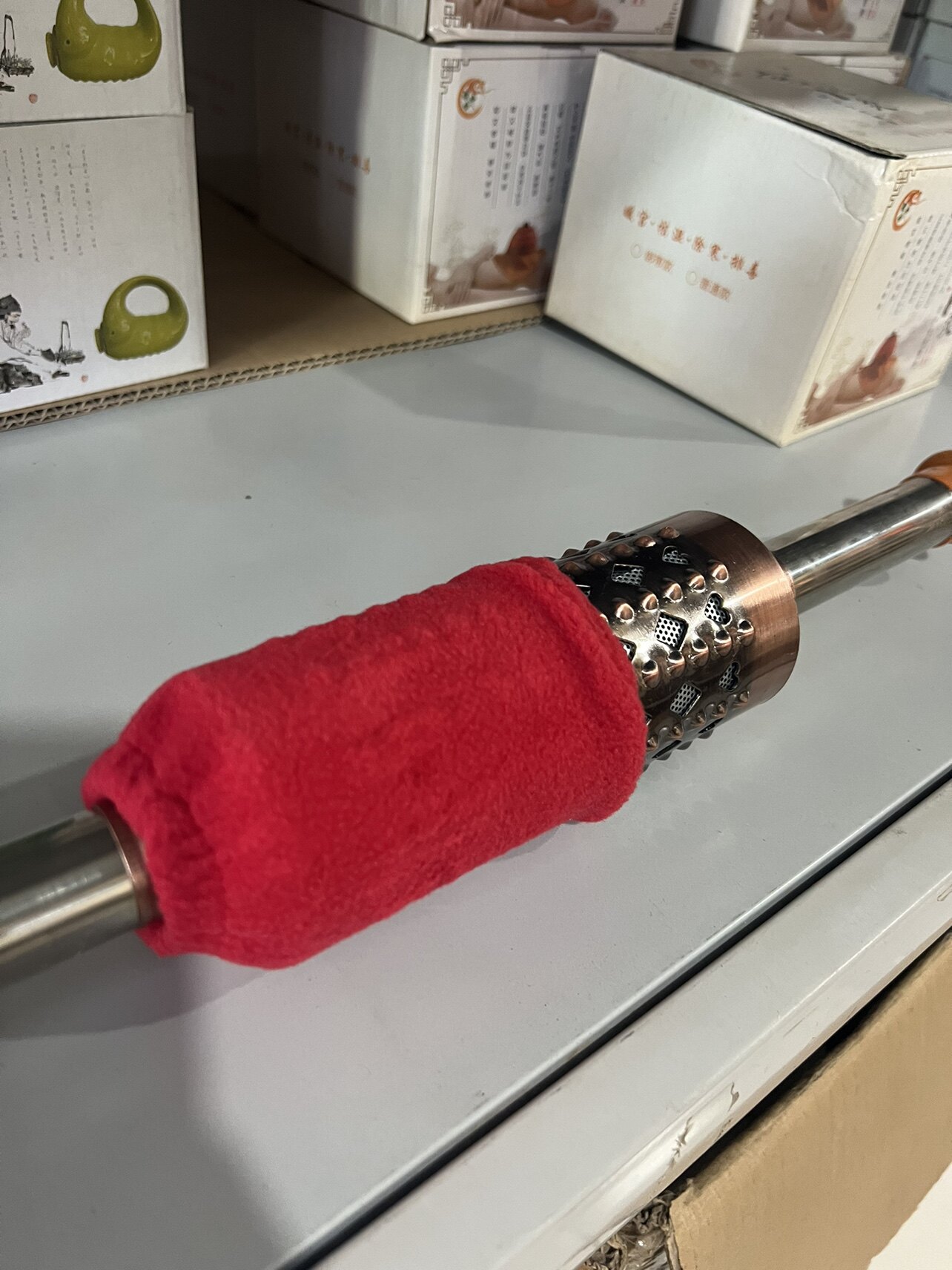 大号温灸棒布套艾灸棒隔热套 防烫套连体温灸铜棒隔热袋保温阻烟