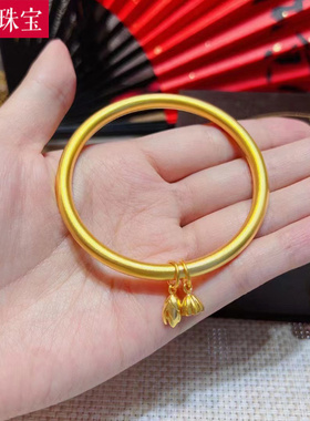 女款古法黄金传承手镯