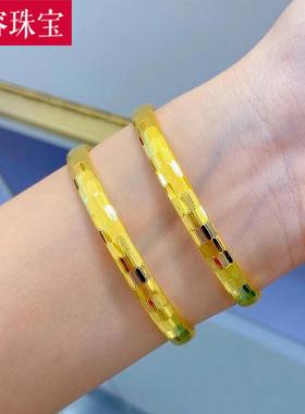 黄金镭射手镯马赛克蹦迪手镯