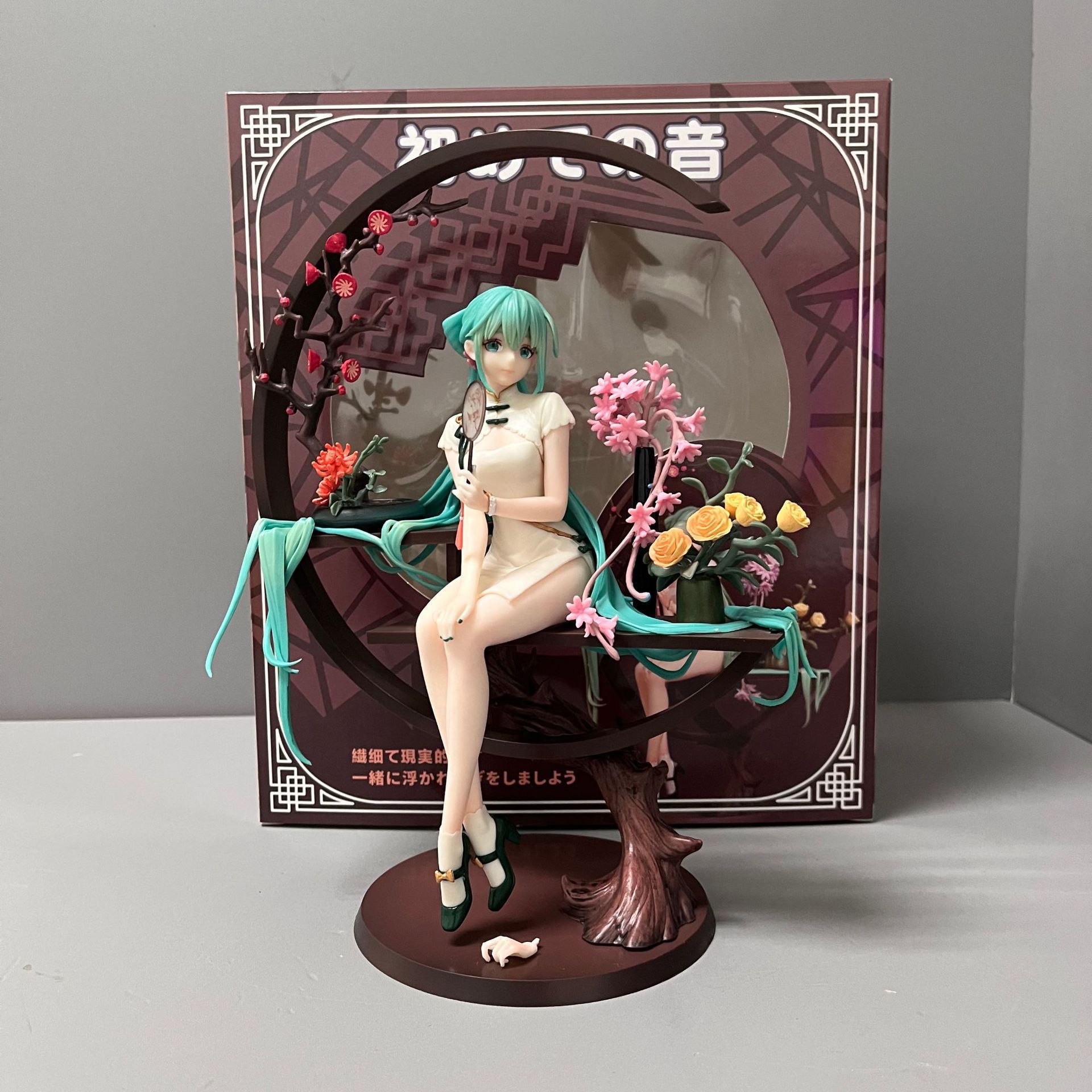 大模丸 初音 中国风 旗袍 韶华初音 1/7坐姿场景手办动漫周边