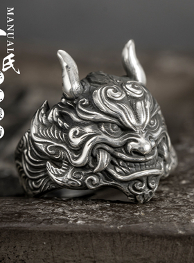 999足银纯银手工戒指单身戒霸气