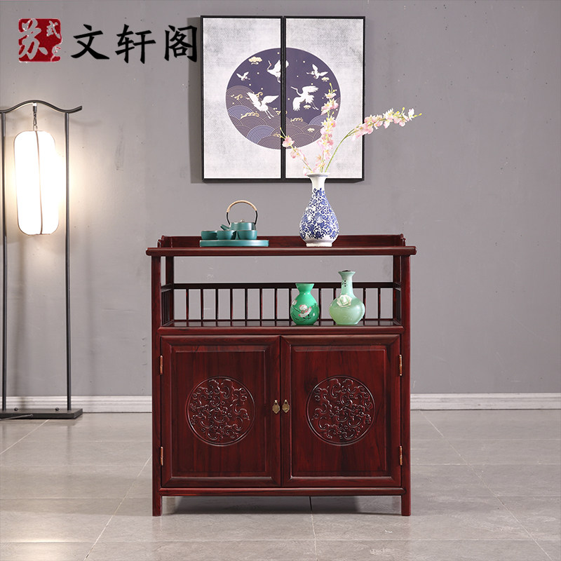 中式酸枝木明清古典风客厅储物柜
