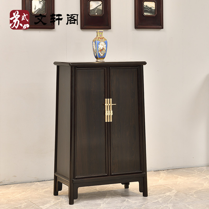 红木家具紫光檀书柜明式书橱中式书房实木储物柜圆角柜古董柜矮柜