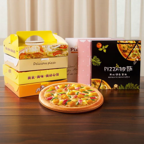 披萨外卖手提三角盒定制