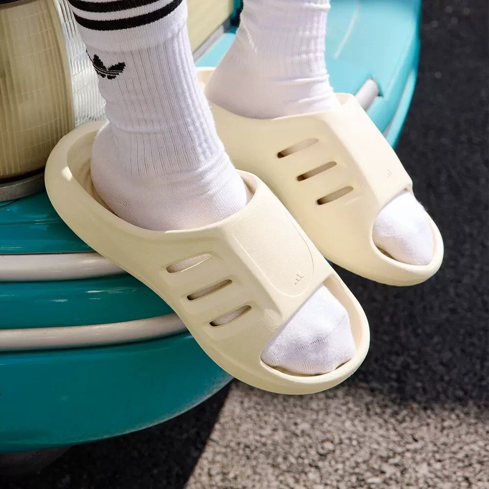 Adidas阿迪达斯三叶草男女鞋春季防滑缓震轻便休闲运动拖鞋JH8019