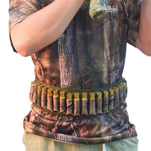 跨境户外12G弹药腰带弹力30孔战术腰带弹药袋弹药腰带