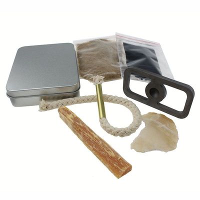 火镰取火EDC野外求生装备户外拓展训练棉绳生火工具燧石打火石