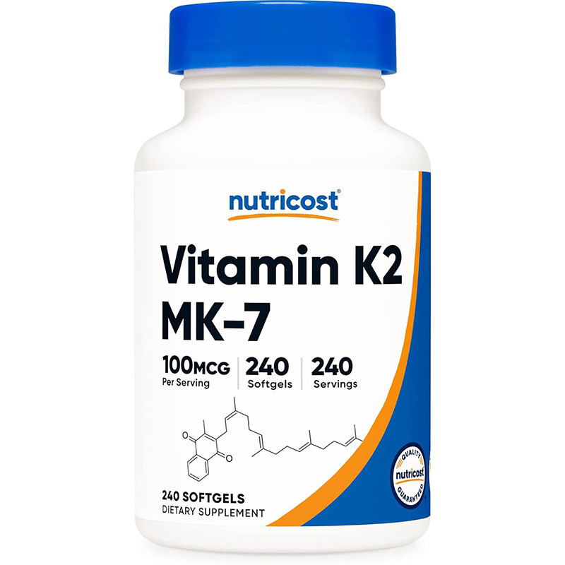 现货美国Nutricost Vitamin K2 MK-7维生素K2软胶囊100mcg 240粒图片