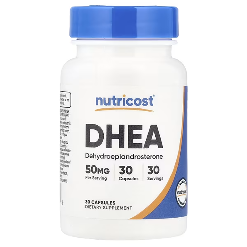 美国直邮Nutricost DHEA成人脱氢表雄酮补充剂青春素50mg 30粒