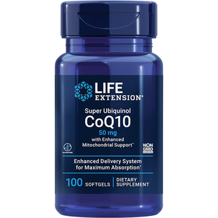 现货Life extension还原型辅酶Q10泛醇含富里酸50mg 100粒 CoQ10