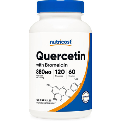 现货美国Nutricost Quercetin with Bromelain 440毫克120粒胶囊