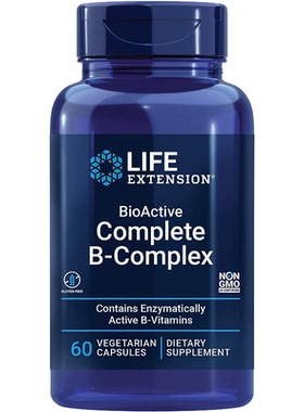 现货Life extension B-Complex活性全复合维生素B含B12叶酸60粒