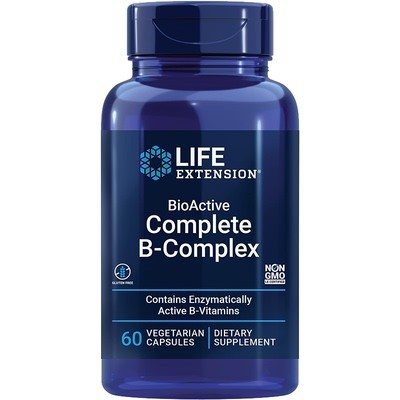 现货Life extension B-Complex活性全复合维生素B含B12叶酸60粒