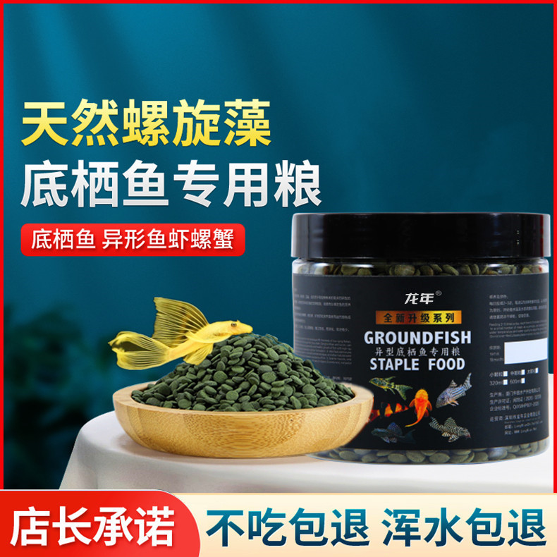 龙年异形鱼饲料清道夫鼠鱼招财猫下沉型大帆底栖鱼饲料黄金胡子鱼
