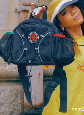 COZMINE diggin league  90s hiphop cordura 杜邦面料撞色腰包