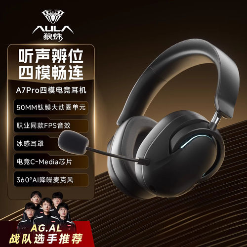 狼蛛A7Pro头戴式耳机无线四模