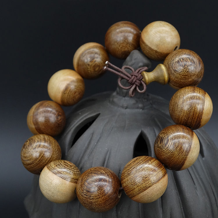 金丝檀木手串珠手链男女士黑檀鸡翅木念珠手珠珠情侣款文玩