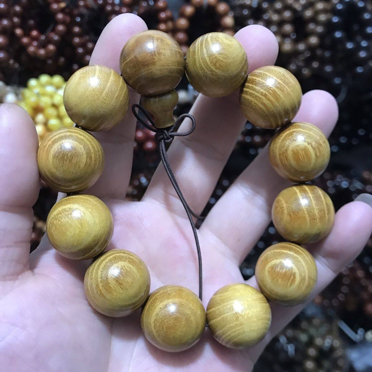 天然黄金樟黄金檀木佛珠手串檀香木饰品手饰档位珠文玩饰品男女款