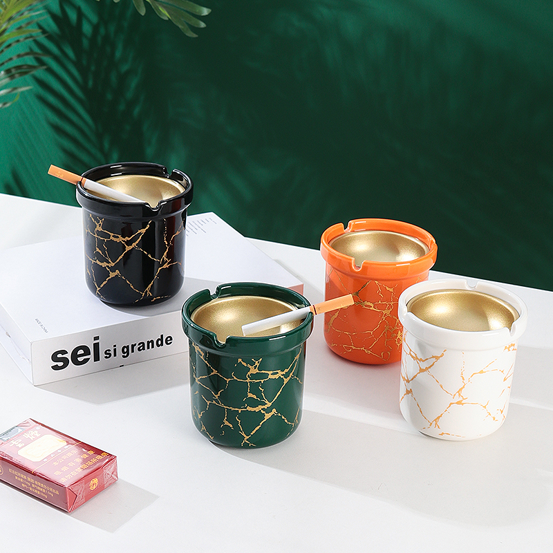 高档烟灰缸薄利多销北欧轻奢防灰