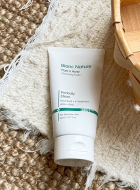 【保税】韩国直发blancnature去豆功能性洁面泡沫150ml镇定