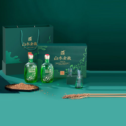 山水金徽-水46度500ml*2瓶礼盒