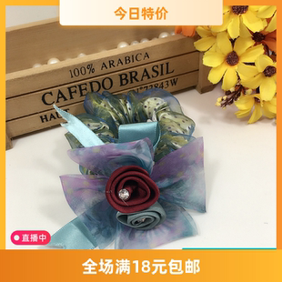 日韩版南韩国头绳发绳发圈扎头马尾皮筋布艺雪纺头饰发饰绢纱花朵